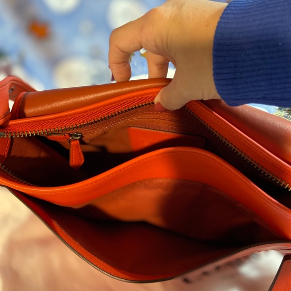 Coach Saddle Bag in Deep Coral Crossbody - Picture 7 of 11